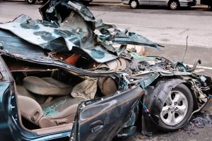 totaled vehicle from serious accident requiring lawyer for maximum compensation