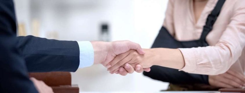 A victim of a bodily injury meets with a legal professional to discuss his options regarding liability.